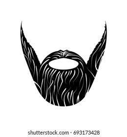 Beard and Mustache in Vector Men's Set, made in Flat Style on Light Background. 