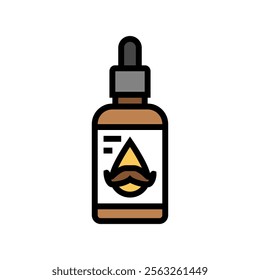 beard oil bottle men cosmetic color icon vector. beard oil bottle men cosmetic sign. isolated symbol illustration