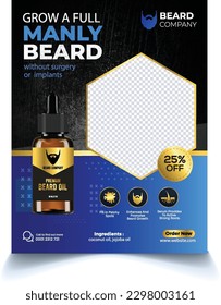 Beard Oil Flyer Design  Template