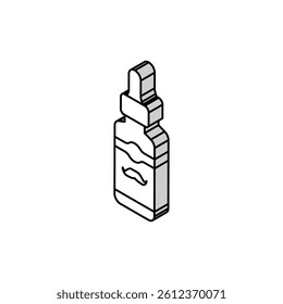beard oil hipster retro isometric icon vector. beard oil hipster retro sign. isolated symbol illustration