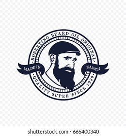 Beard Oil Logo Vector