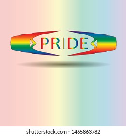 the beard is painted with different colors. LGBT concept. Vector graphics