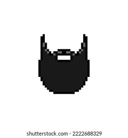 Beard pixel art vector graphic design