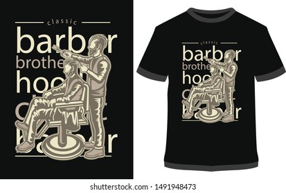 Beard Pride, Barber Brotherhood - Vector graphic, typographic poster, vintage, label, badge, logo, icon or t-shirt