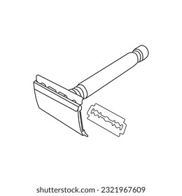 beard razor icon vector illustration symbol design