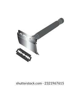 beard razor icon vector illustration symbol design