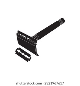 beard razor icon vector illustration symbol design