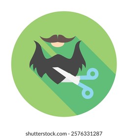 Beard Rounded Vector EPS 10 for print, digital UI, UX kit, web and app development for health, personal care, body treatment and more.