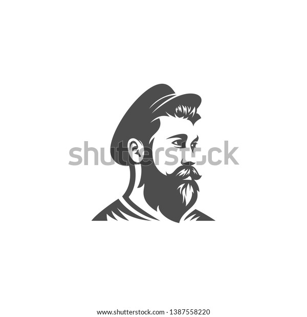 Beard Sailor Head Vector Design Stock Vector (Royalty Free) 1387558220 | Shutterstock