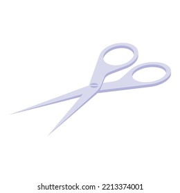 Beard scissors icon isometric vector. Hair face. Men hipster