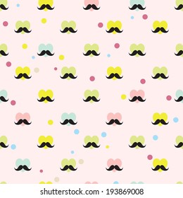 Beard seamless vector pattern