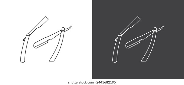 Barttrasiersymbol, Friseurwerkzeug. Friseursalon-Ausrüstung Symbole, Friseur Vektor-Symbole gesetzt. Scheren Vektor-Icon-Set. Friseursalon, Friseur, Friseur, Friseur, Friseur Symbol oder Zeichen.
