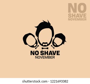 Beard silhouettes with No Shave November text 2