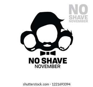 Beard silhouettes with No Shave November text 9