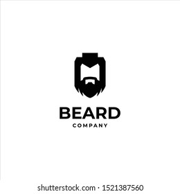 beard simple icon logo design