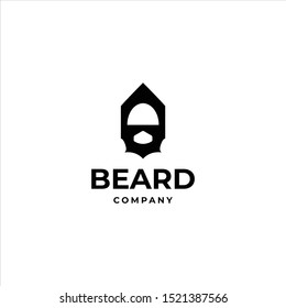 beard simple icon logo design