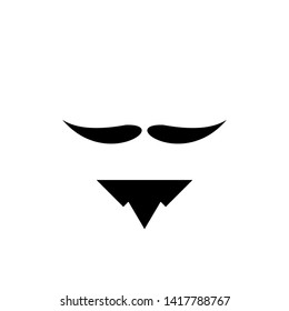 beard simple image logo icon