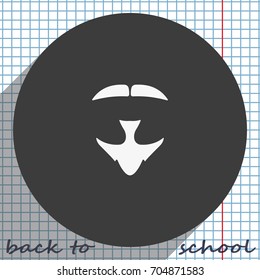 Beard style. Beard and mustache icon.