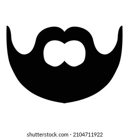 Beard Styles Flat Icon Isolated On White Background