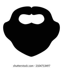 Beard Styles Flat Icon Isolated On White Background