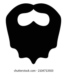 Beard Styles Flat Icon Isolated On White Background