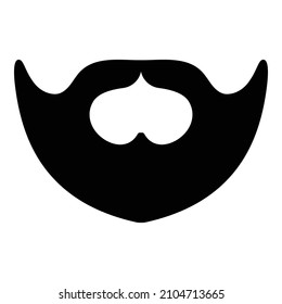 Beard Styles Flat Icon Isolated On White Background