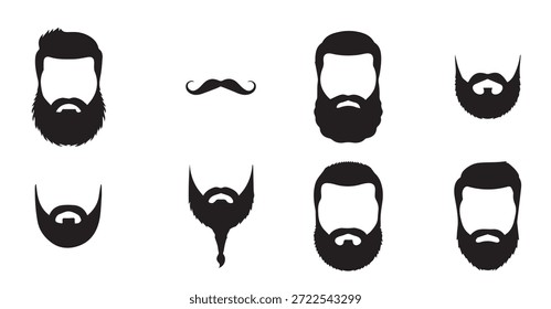 Estilos de barba Variedad de estilos de cabello de hombres con bigote y