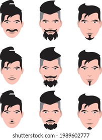 Beard Styles Vector Can Editable Resize Stock Vector (Royalty Free ...