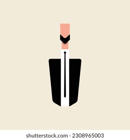 beard suit man vector character