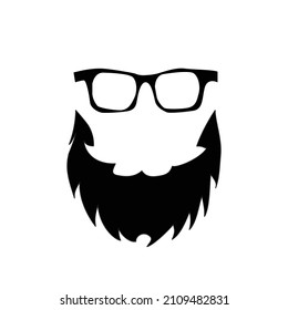 beard sunglases illustration vector design