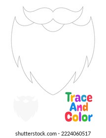 Beard tracing worksheet for kids