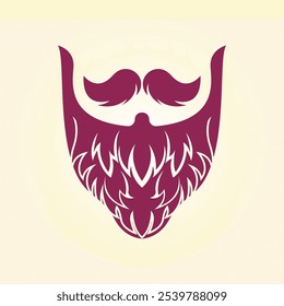 Barba na moda arte de trabalho lindo vetor abstrato ilustração colorido prático design.eps