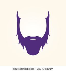 Beard trendy artwork lovely abstract vector illustration colorful practical design.eps