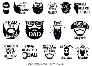 Beard T-shirt And SVG Design Bundle,  Beard SVG Quotes Design t shirt Bundle, Vector EPS Editable Files , can you download this Design Bundle. svg