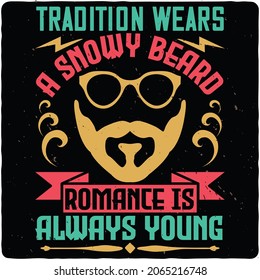 Beard typography Design, Mustache with beard sign, Vector vintage illustration.