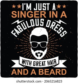 Beard typography Design, Mustache with beard sign, Vector vintage illustration.