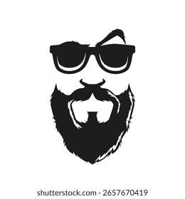 barba vetor abstrato logotipo moderno