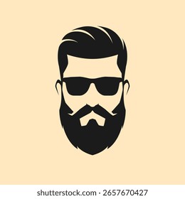 barba vetor abstrato logotipo moderno