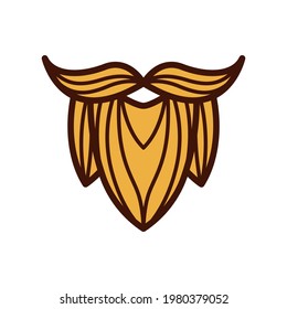 beard vector icon, happy father's day element