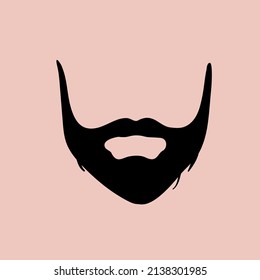 Beard vector illustration for a barber's logo.
