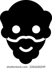 ilustración de barba Vector en un fondo transparente. Símbolos de calidad superior. Iconos vectoriales de glifos para diseño de conceptos y gráficos.