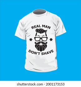 Beard vector illustration, T-Shirt design