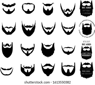 Beard Vector Set Collection Graphic Clipart Stock Vector (Royalty Free ...