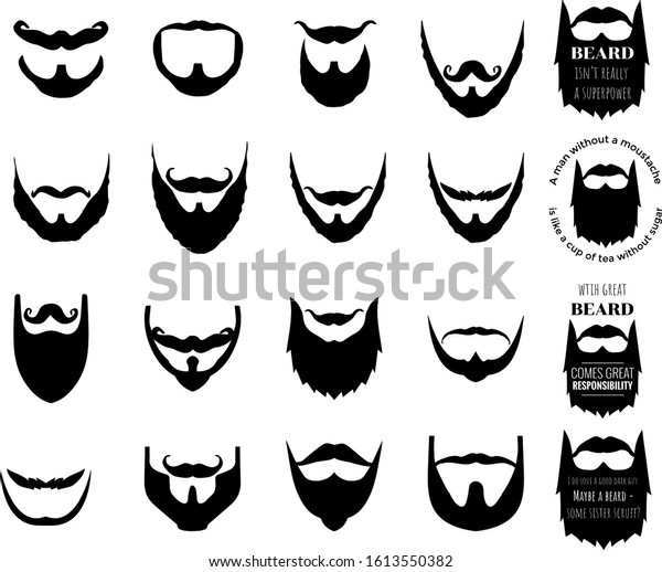 Beard Vector Set Collection Graphic Clipart Stock Vector (Royalty Free ...