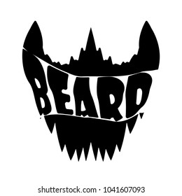 Beard vector shirt design illustration.