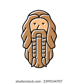 beard viking color icon vector. beard viking sign. isolated symbol illustration