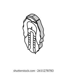beard viking isometric icon vector. beard viking sign. isolated symbol illustration