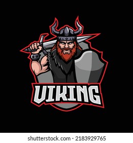 Beard Viking Mascot Logo Illustration Stock Vector (Royalty Free ...