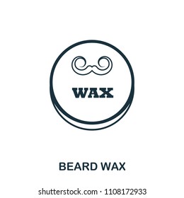 Beard Wax icon. Flat style icon design. UI. Illustration of beard wax icon. Pictogram isolated on white. Ready to use in web design, apps, software, print.