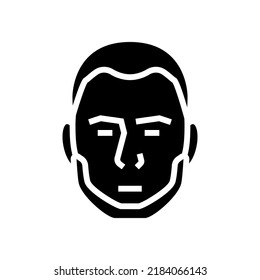 beard without mustache beard glyph icon vector. beard without mustache beard sign. isolated symbol illustration